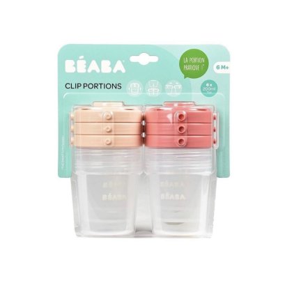 Beaba - Clip Portions 2nd age Set 6 pcs. ( 200 ml. )