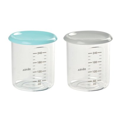 Beaba - Maxi Portion Set 2 pcs. ( Light Blue / Grey )