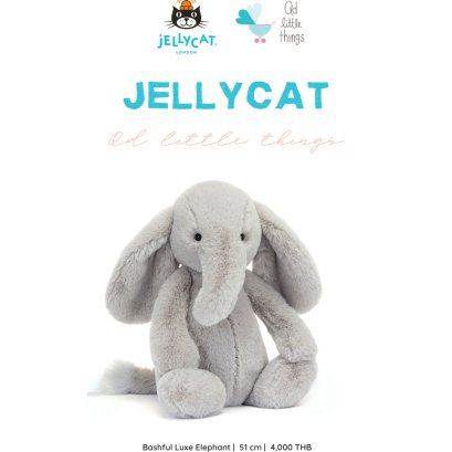 Jellycat - Bashful Luxe Elephant Thuddeus Big