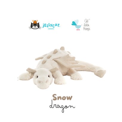 Jellycat - Snow Dragon (50cm. / 66cm.)