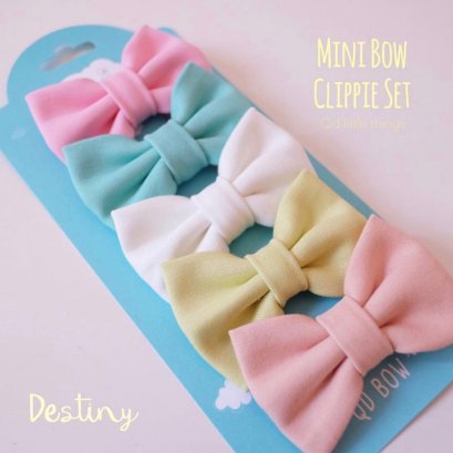 Qd Mini Bow Clippie : Destiny ( set of 5 )