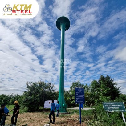 งานผลิตและติดตั้งถังแชมเปญเก็บ ขนาด 20 ลบ.ม. สูง 20 ม. เก็บน้ำ 20,000 ลิตร ที่ จ.นครราชสีมา อ.โนนสูง ต.หลุมข้าว