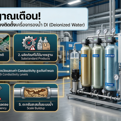 5 สัญญาณเตือน! เมื่อไหร่โรงงานต้องติดตั้งเครื่องกรองน้ำ DI (Deionized Water)
