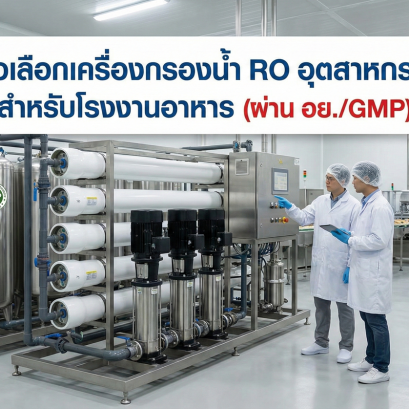 คู่มือเลือกเครื่องกรองน้ำ RO อุตสาหกรรม สำหรับโรงงานอาหาร (ผ่าน อย.GMP)