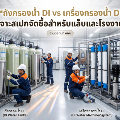 ถังกรองน้ำ DI vs เครื่องกรองน้ำ DI เจาะสเปกจัดซื้อสำหรับแล็บและโรงงาน