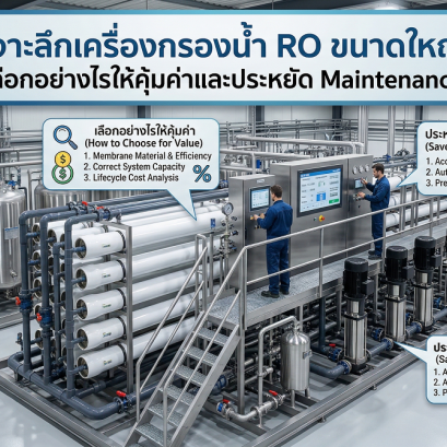 เจาะลึกเครื่องกรองน้ำ RO ขนาดใหญ่ เลือกอย่างไรให้คุ้มค่าและประหยัด Maintenance