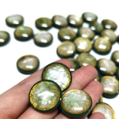 กระดุมสอยหลังลายกาแล็คซี่  ขนาด 25 มิล