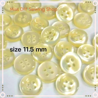 กระดุมมุกติดเสื้อเชิ้ตโปโล 11.5มิล (100 เม็ด)