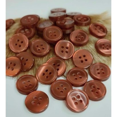 กระดุมติดเสื้อซาฟารี, เสื้อช็อป สีทองแดง 14มิล (100 เม็ด)