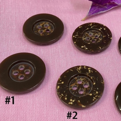 กระดุมเลียนแบบกะลา ขนาด 20 มิล (50 เม็ด)