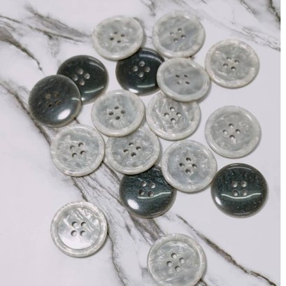 กระดุมเลียนเเบบเปลือกหอย ขนาด 23 มิล (12 เม็ด)