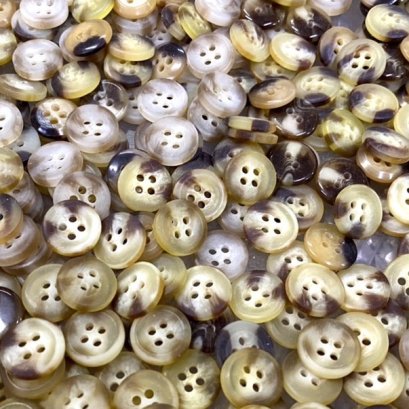 ใช้สำหรับติดเสื้อเชิ้ต/สูท กระดุมเลียนเเบบเขาสัตว์ 11.5 มิล (100เม็ด)