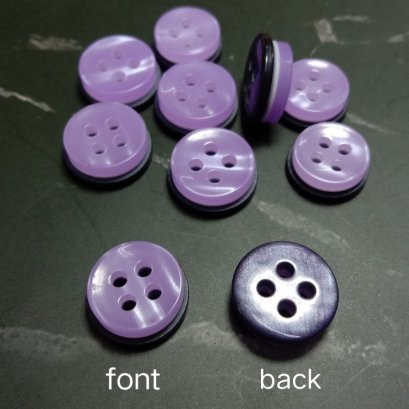 กระดุมเนื้อมุกสีม่วง มี 3 ขนาดให้เลือก