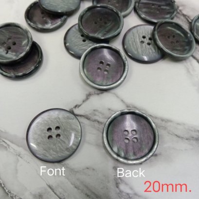 กระดุมเลียนแบบเปลือกหอย ขนาด 20 มิล ( 100 เม็ด )