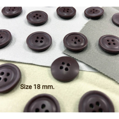 กระดุมกางเกง กระดุมเสื้อ เนื้อด้าน สีสวย 18มิล (100 เม็ด)