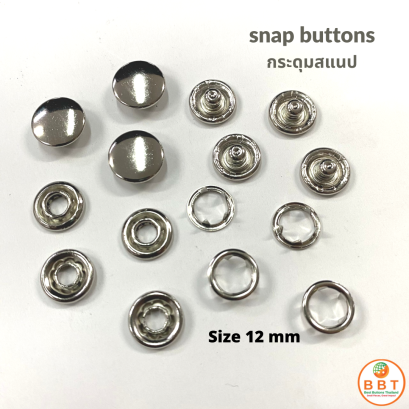 silver snap button