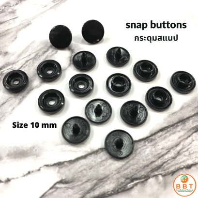 Black Plastic Snap Buttons