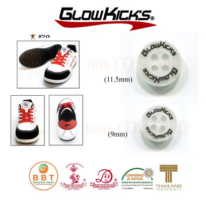 กระดุมสกรีนโลโก้ Glowkick&#039;s