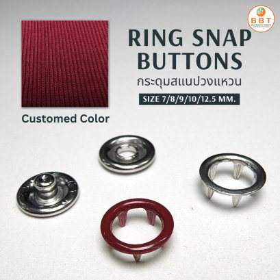 Red Ring Snap Buttons