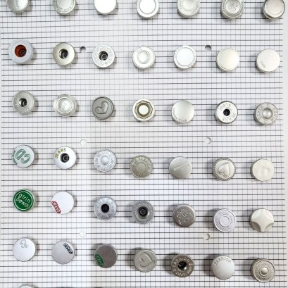 Silver - Gold Jeans Buttons