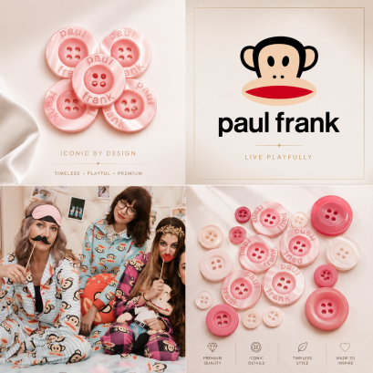 กระดุมโลโก้ Paul Franks