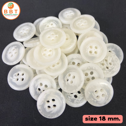 Button pour white tube size 18 mm.
