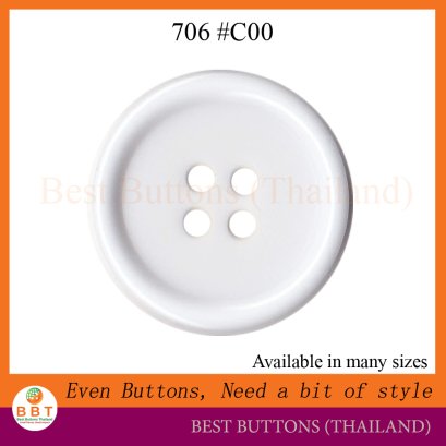 กระดุมชอล์ค สีขาว 706