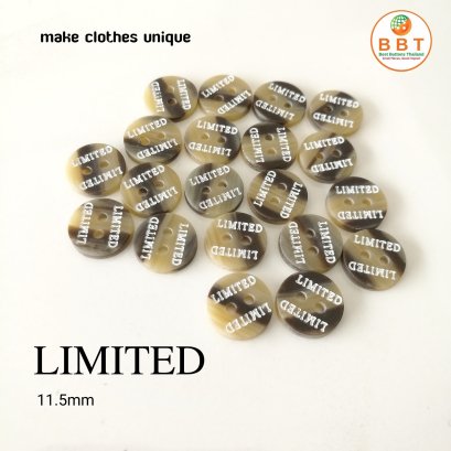 กระดุมโลโก้ &quot;LIMITED&quot; ลายกระ