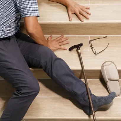 ลื่นตกบันได ควรทำอย่างไร วิธีปฐมพยาบาลและป้องกันอุบัติเหตุ