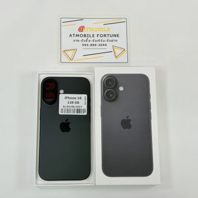 iPhone 16 128GB แบต 100% ชาร์จ 3 ครั้ง (Black) i69318