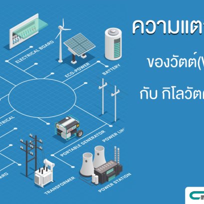 ความแตกต่างของวัตต์(Watt) กับ กิโลวัตต์(KW)