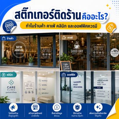 สติกเกอร์ติดร้านคืออะไร? ทำไมร้านค้า คาเฟ่ คลินิก และออฟฟิศควรมี