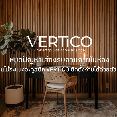 หมดปัญหาเสียงรบกวนภายในห้องด้วยแผ่นไม้ระแนงอะคูสติก VERTiCO ติดตั้งง่ายได้ด้วยตัวเอง ที่สายรักการ DIY ต้องมี!