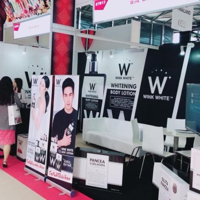 ประมวลภาพกิจกรรม การออกบูธแสดงสินค้า WINK WHITE ที่ งาน China beauty expo 2018