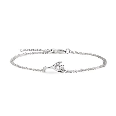 Sterling silver CZ &#039;Hand&#039; bracelet