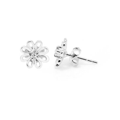 Sterling Silver Flower Stud Earring