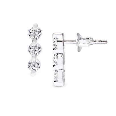 CZ Drop Stud Earring