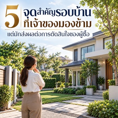 5 จุดสำคัญรอบบ้านที่เจ้าของมองข้าม แต่มักส่งผลต่อการตัดสินใจของผู้ซื้อ
