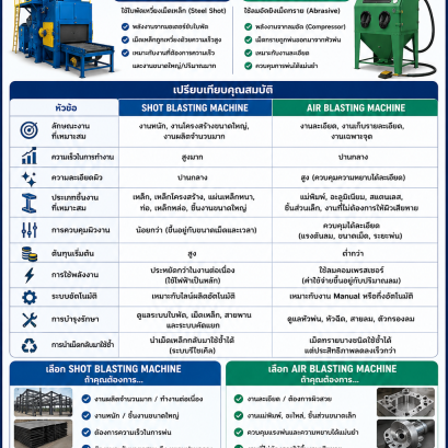 How to Choose Between a Shot Blasting Machine and an Air Blasting Machine?