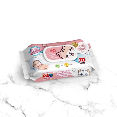 ทิชชูเปียกเปา 70 แผ่น x 36 ห่อ กลิ่นแป้งเด็ก
