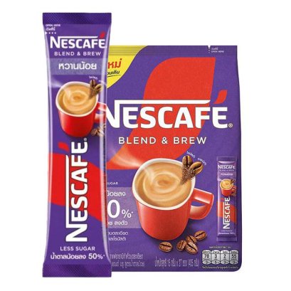 เนสกาแฟ กาแฟปรุงสำเร็จ สูตรน้ำตาลน้อย 15 ก. x 27