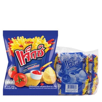 แจ็กซ์ มันฝรั่งแท่ง พร้อมซอสมะเขือเทศ 12 ก. x 12