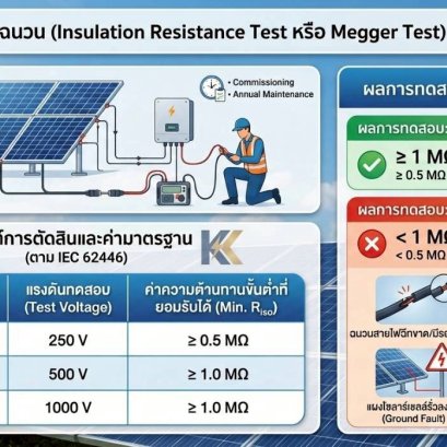 การตรวจสอบและรับรองแผงโซลาร์เซลร์ (Solar Cell)