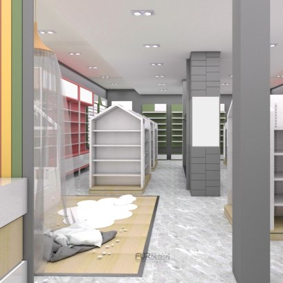 ออกแบบ ผลิต และติดตั้งร้าน : ร้านบ้านนมเด็ก อ.ดอกคำใต้ จ.พะเยา