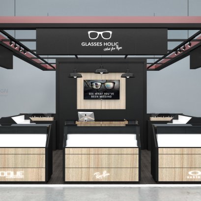 ออกแบบร้าน Glasses Holic : ร้านจำหน่ายแว่นตา @ Tops Plaza Phayao