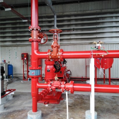 งานติดตั้งเครื่องสูบน้ำดับเพลิง บริษัท ทีไอ ออโทโมทีฟ (ไทยแลนด์) จำกัด