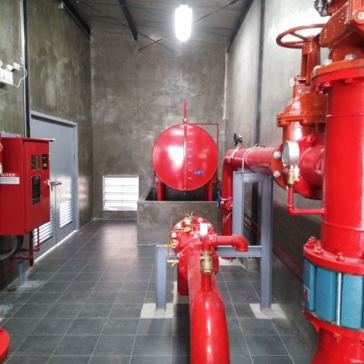 งานติดตั้งเครื่องสูบน้ำดับเพลิง บริษัท แองเจิ้ล แอสเซ็ทส์ แมเนจเม้นท์ จำกัด