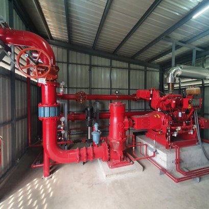 งานติดตั้งเครื่องสูบน้ำดับเพลิง บริษัท สยามกลาสอยุธยา จำกัด