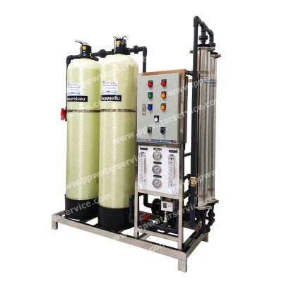 เครื่องกรองน้ำRO12Q 12000ลิตร/วันถังFRP(Manual)เฟรมสแตนเลส