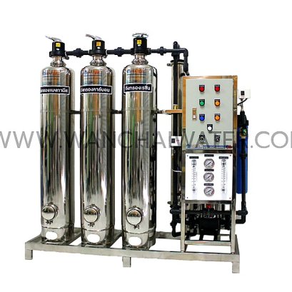 เครื่องกรองน้ำRO6Q 6000ลิตร/วัน ถังสแตนเลส10นิ้วMANUAL